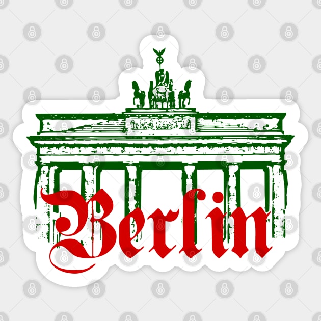 Berlin Germany Travel - Brandenburg Gate Berlin Germany Famous Landmark History Sticker by Yesteeyear